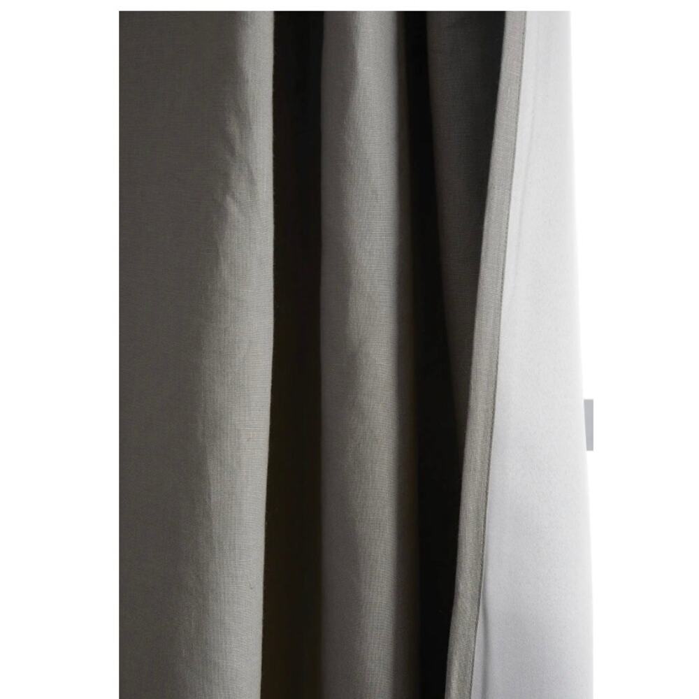 Quince European Linen Room Darkening Curtain 48X108 Storm #10